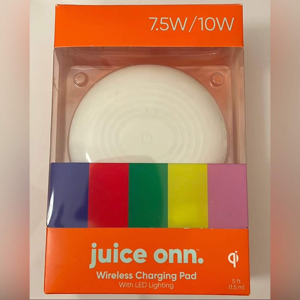 ONN Juice LED Lighting Charging Pad 5ft Cord Unused